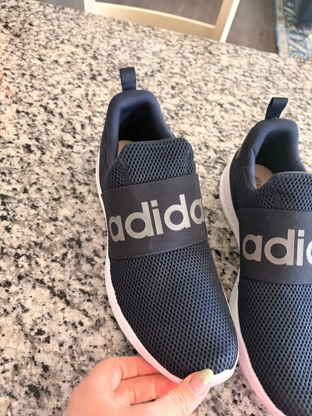 NWOT adidas Men’s Size 13 Slip-On Mesh Sneakers in black